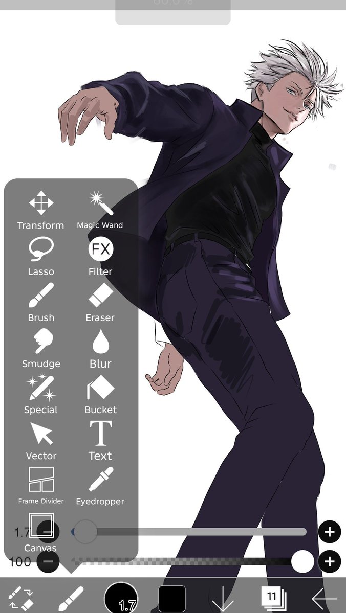 levitonin's tweet photo. I'm still struggling btw #gojo wip https://t.co/QQOCSiLjhB