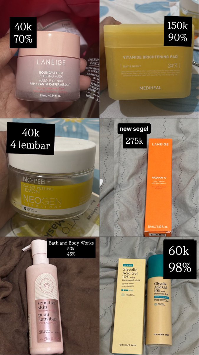 alsaja04's tweet photo. guys aku ada preloved bodycare, skincare, hair care dan ada brand korea juga dijamin ori 100% yang mau sung dm aja ya🙌🏻💞 https://t.co/lsqVSS7dKi