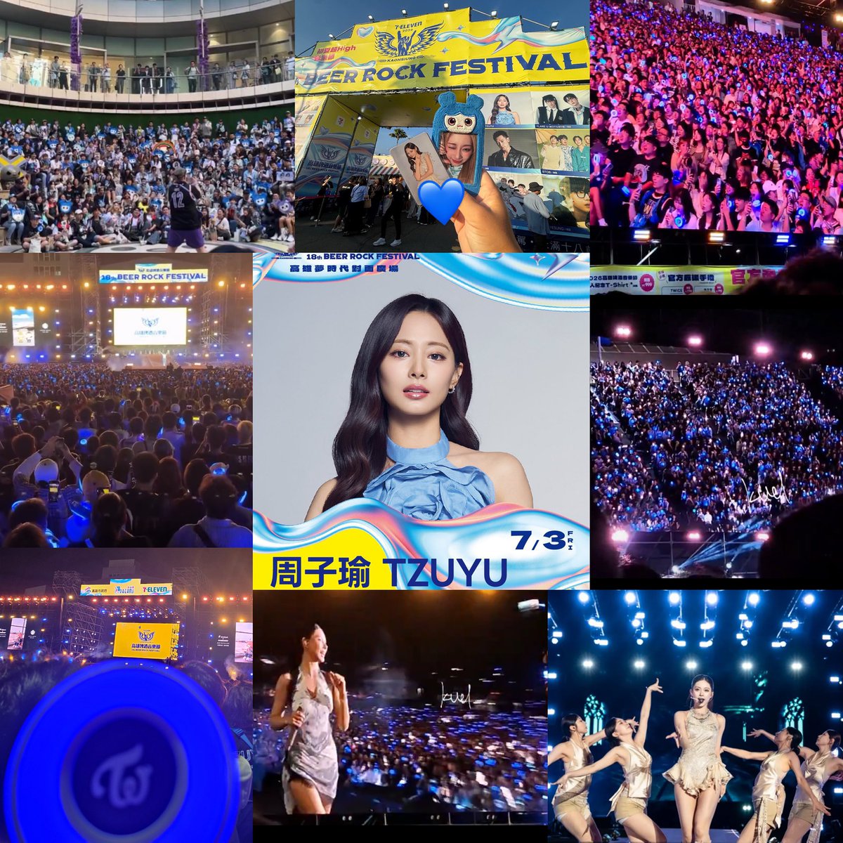 inylvr_'s tweet photo. the amount of support tzuyu got from taiwan onces for performing at kaohsiung beer rock festival. YOU DID WELL, TZUYU! 💙 https://t.co/u7PotH72Pl