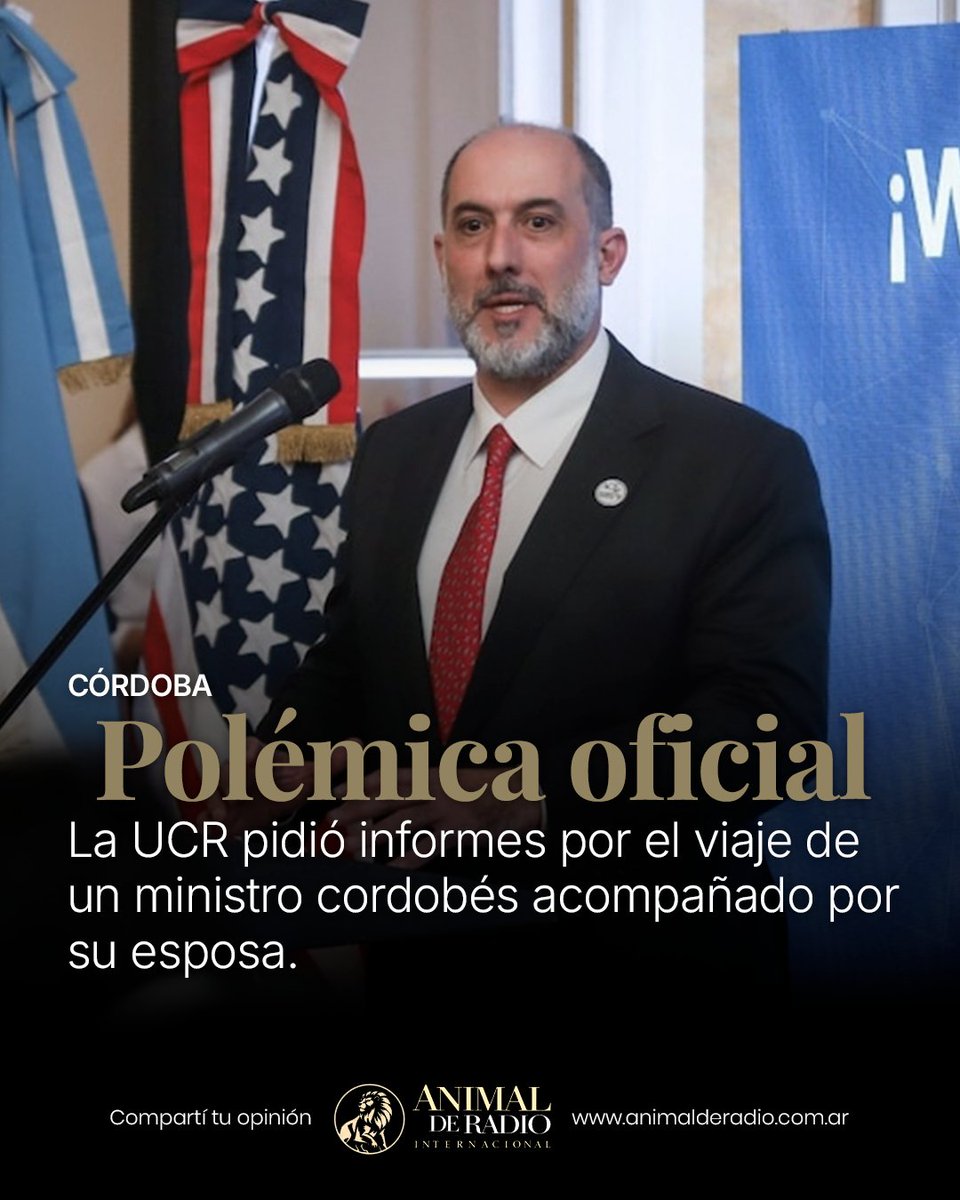 adrprensa's tweet photo. 🇦🇷 Córdoba | Polémica por un ministro que viajó con su pareja en una misión oficial

📰 Nota completa: https://t.co/ksSy2JXks0

#Córdoba #Política #GuillermoAcosta #UCR #Argentina https://t.co/9HaMOxNL0Z