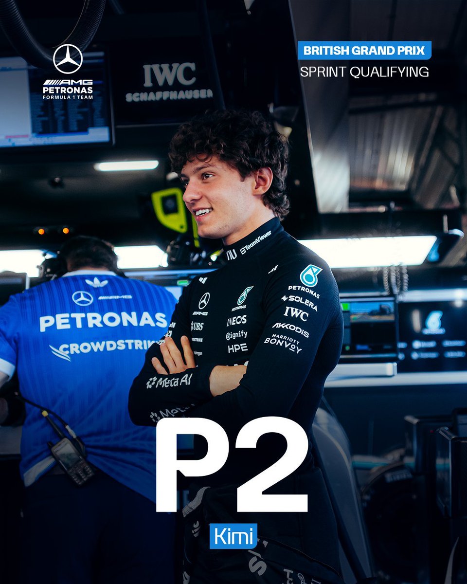 MercedesAMGPCF1's tweet photo. P2 

Proud of you, Kimi!! https://t.co/PyGJa2KtD4