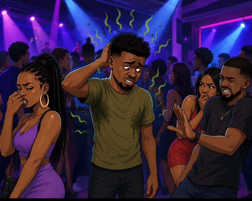 IgboChronicletv's tweet photo. Good hygiene isn’t just about appearance, it’s a basic health and social responsibility. Bathing and brushing your teeth help reduce body odor, bad breath, and the spread of bacteria, especially in crowded places like clubs. Why spend money to go out but ignore the basics that make people comfortable around you?

That must be people living in lekki , they lack clean water so they hardly take their bath 😂