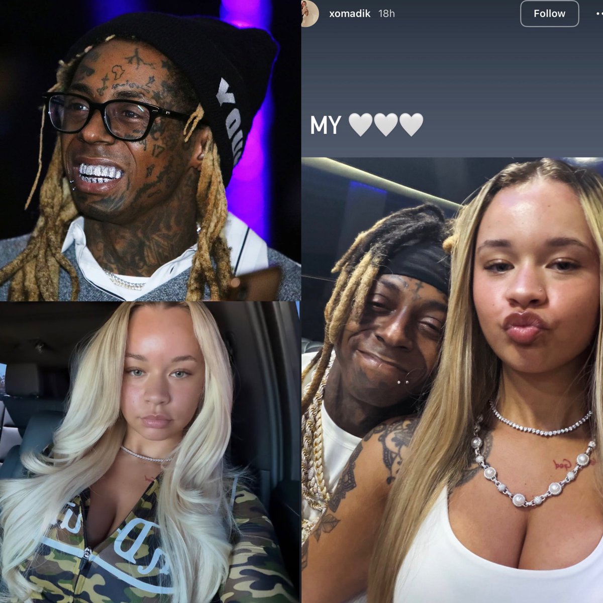 plus4311's tweet photo. 🚨ALERTE ! 

Le rappeur Lil Wayne (43 ans) dévoile pour la première fois sa fiancée de 23 ans 😳 https://t.co/O4Lajch0iV