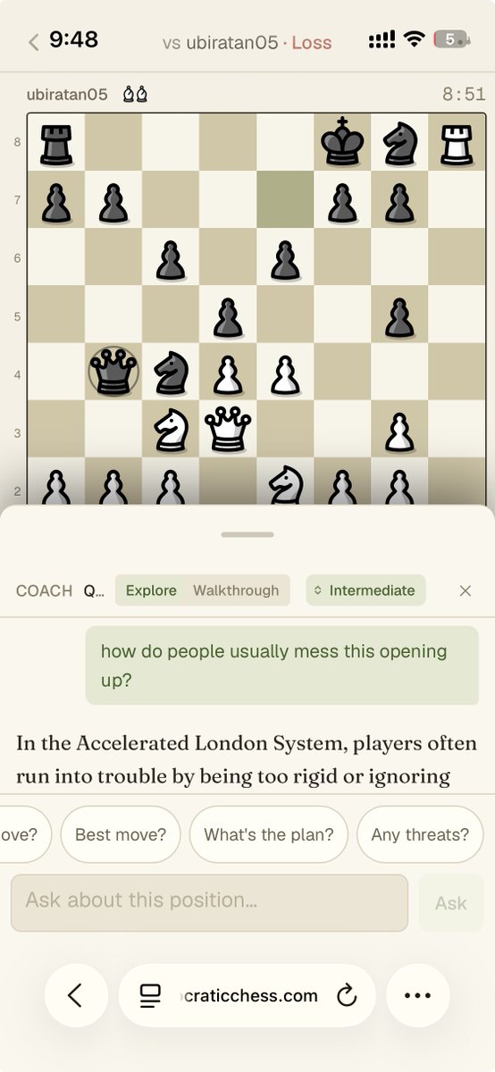 advaitrao_'s tweet photo. i'm building a digital chess coach that isn't AI slop. 
genuinely think it's awesome but the dumbest thing i've done so far was design it desktop-first, knowing my entire distribution channel would be mobile rip

try it for free: https://t.co/XzVtUcX7wG https://t.co/4r9zwMp28Z