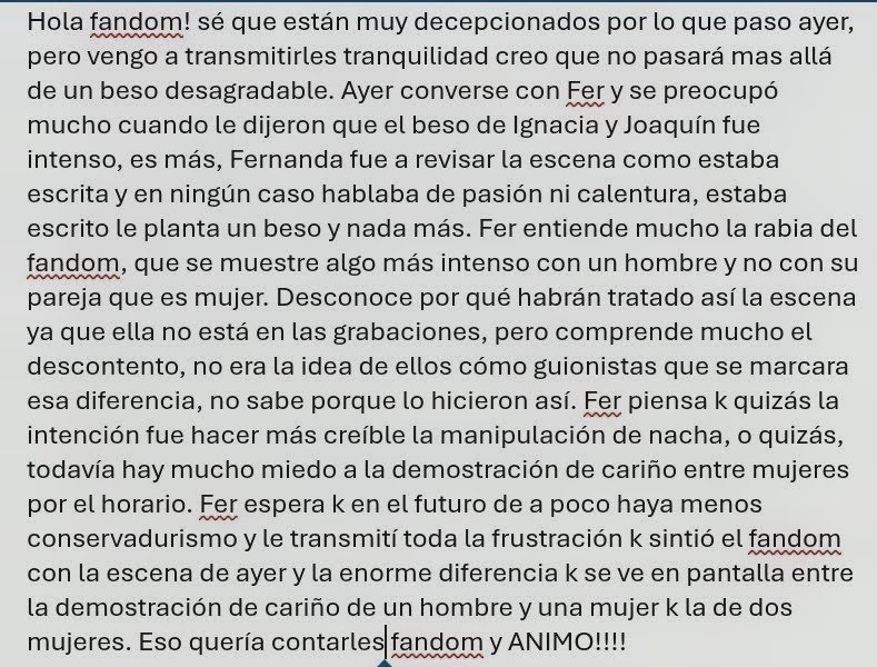 CamilaWilliams0's tweet photo. #jacilina #karinacia Hola fandom!! vengo a transmitirles lok me dijo Fer con respecto a lok paso en la escena de ayer (estoy autorizada por ella a k se los cuente) https://t.co/YE642QdF0d