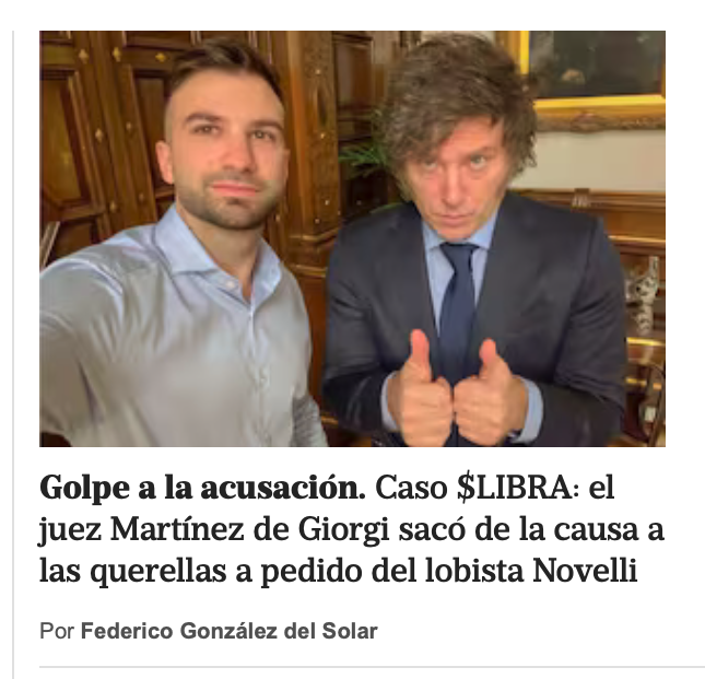 LucaRomero's tweet photo. Nombramiento de jueces (esposa de Martínez de Giorgi) a cambio de beneficios judiciales, deformación de reglas electorales a cambio de apoyos. Atrás quedó el venimos a terminar con el modelo de la casta, ahora es venimos a perfeccionarlo. https://t.co/piN8dza5SJ