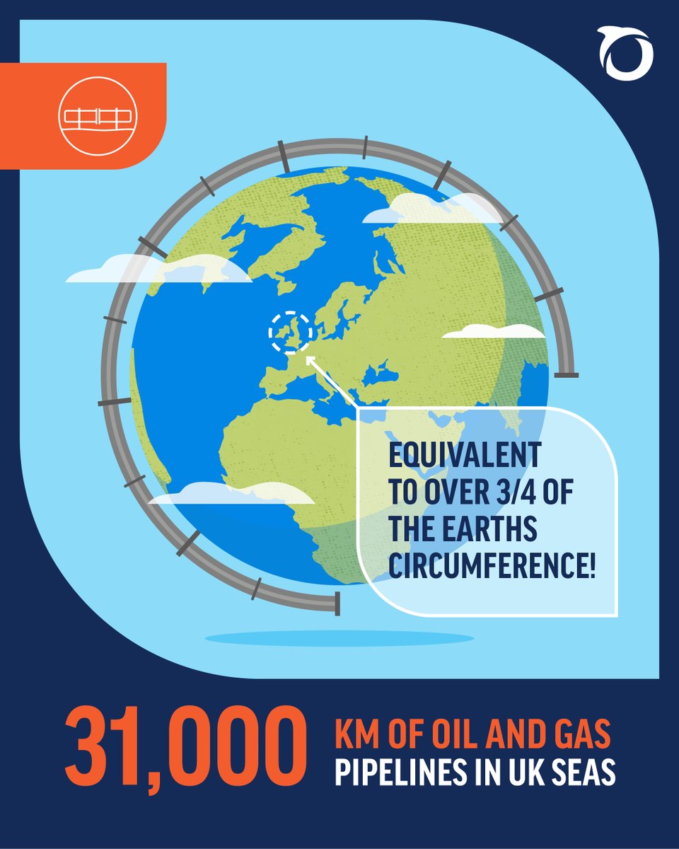 OceanaUK's tweet photo. 31,000km of oil &amp; gas pipelines criss-cross UK seas 🌊

That’s equivalent to over 3/4 the Earth’s entire circumference 🌎

These pipelines can leach toxic chemicals into marine habitats, which can poison wildlife &amp; wrecks habitats.

Act now! https://t.co/6qEioIGobc

#NoNewOil https://t.co/xr1xlhMruf