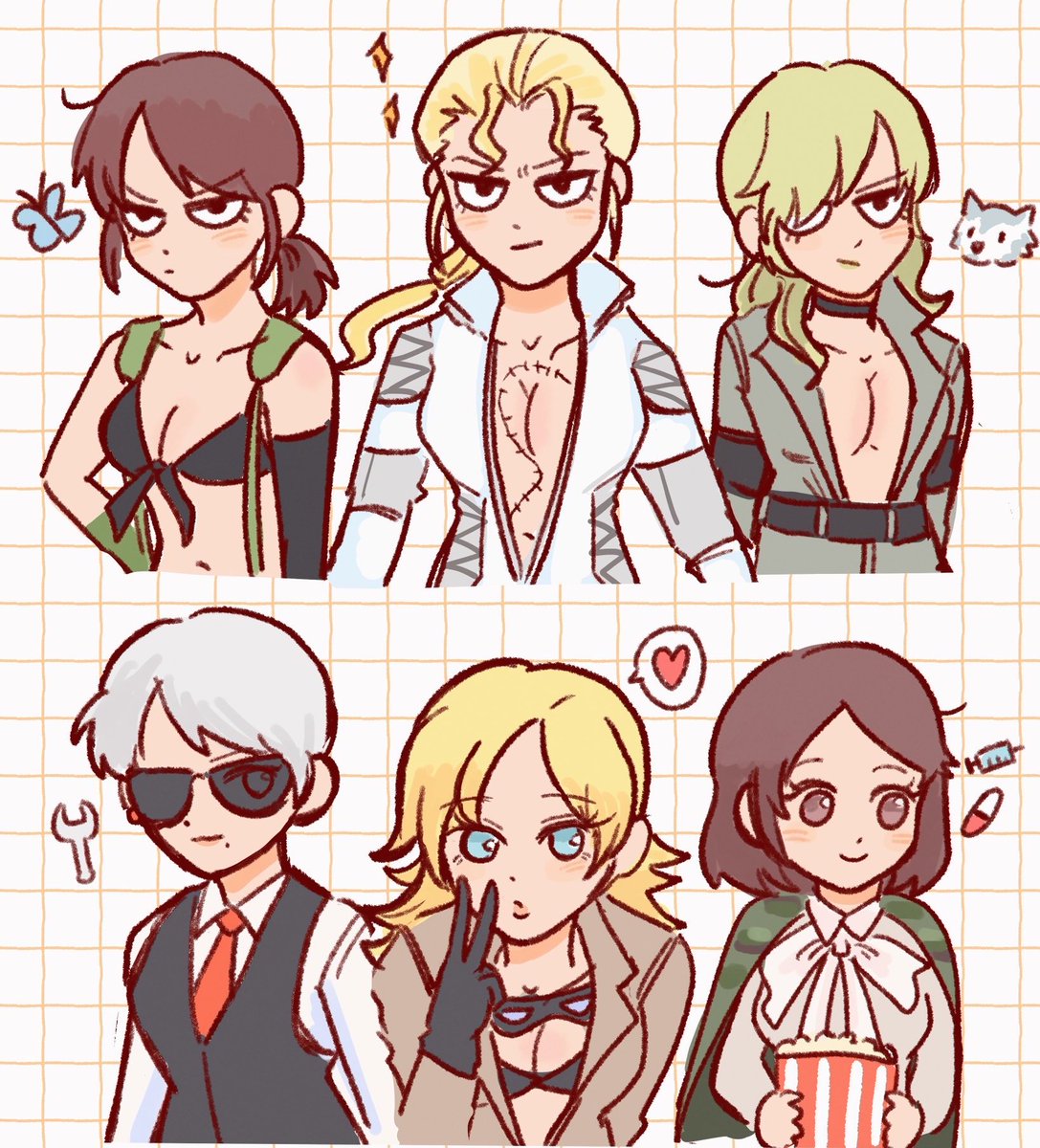paprikaru1205's tweet photo. mgs girls old doodle 🌹 https://t.co/TOkICTf8Cw