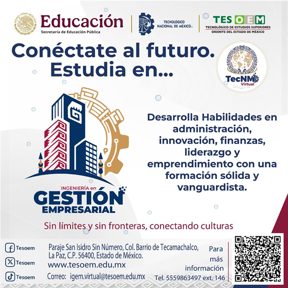 tesoem's tweet photo. ¿Listo para dar el siguiente paso?
Estudia una carrera virtual con el respaldo del TecNM, sin importar dónde te encuentres. Escanea el código QR y comienza hoy mismo tu camino hacia el éxito profesional.
https://t.co/A7RlGRmnqa https://t.co/xsd8tYIj3k