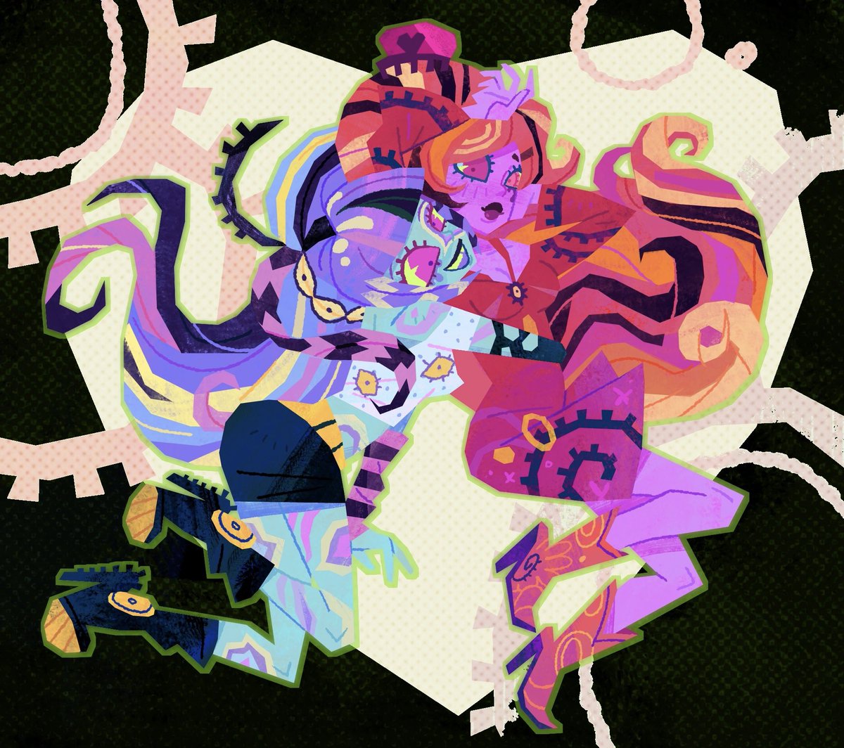 mel0ns0up's tweet photo. art fights 👊👊👊👊 
~lauraborealis
~hannydotcom
~glitzditz https://t.co/zy32bz70zR