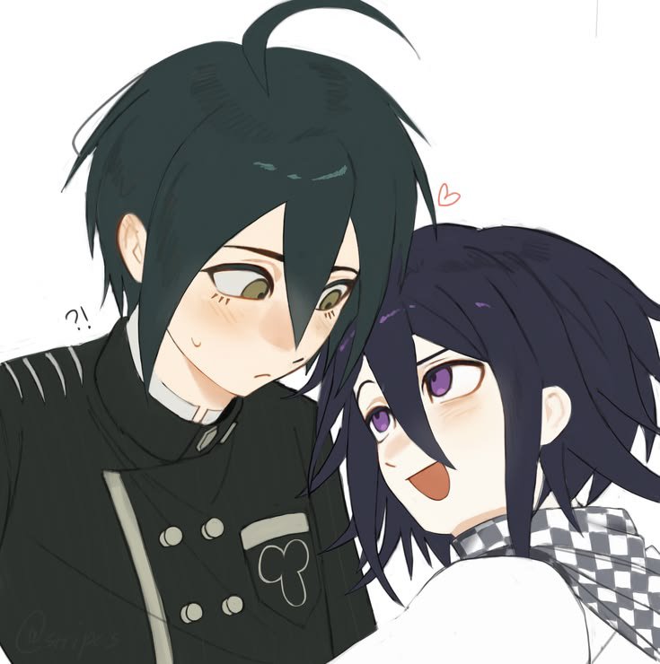 Daluu_1's tweet photo. #Headcanon Amo la idea de un kokichi enamorándose primero, pero shuichi se termina enamorando mucho más fuerte.
#saiouma #kokichiouma #shuichisaihara #danganronpa #ship https://t.co/U7ElITgJVY