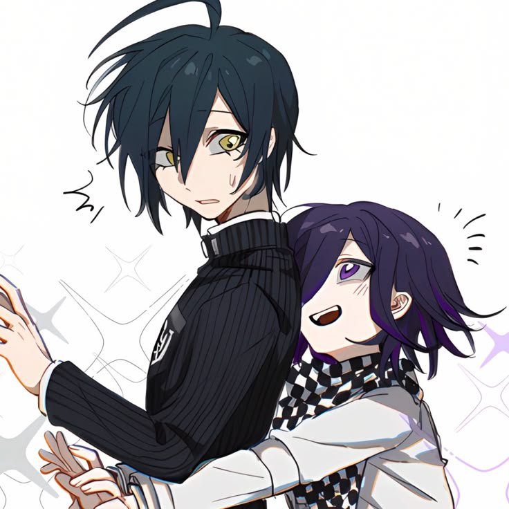 Daluu_1's tweet photo. #Headcanon Amo la idea de un kokichi enamorándose primero, pero shuichi se termina enamorando mucho más fuerte.
#saiouma #kokichiouma #shuichisaihara #danganronpa #ship https://t.co/U7ElITgJVY