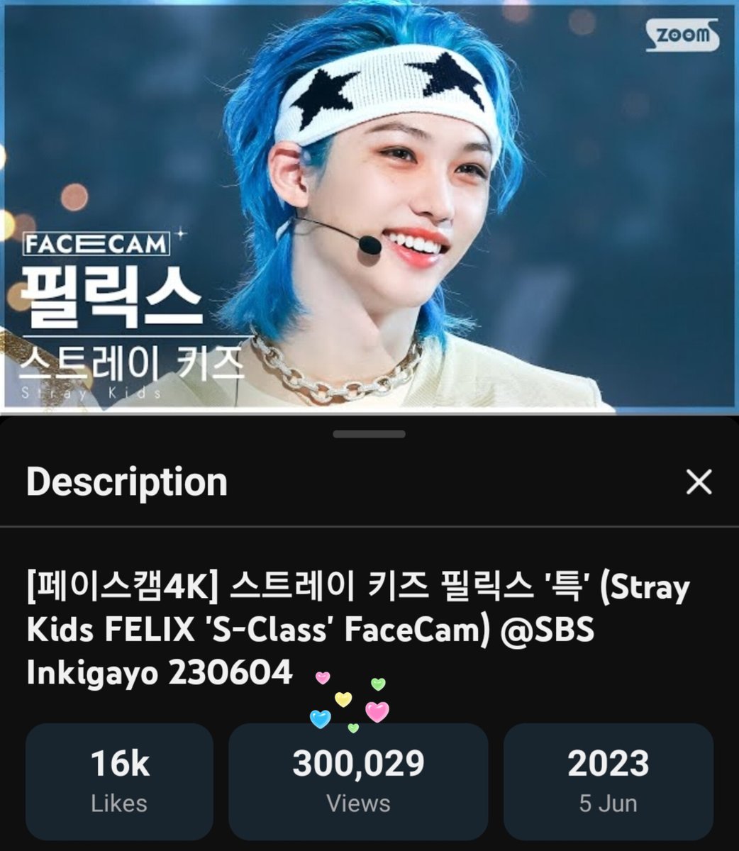 FelixFancam's tweet photo. 🎉 Felix's 'S-Class' facecam @ SBS Inkigayo has now surpassed 300k views on YouTube. 😍 So, pls keep streaming to reach 350k asap.
❗Now 》300k 🎊
❗Next goal 》350k🏆
🔗https://t.co/hM0Zl0yzKn
#Felix #필릭스 #StrayKids #특 #S_Class
필릭스 직캠 https://t.co/ZbqXS2Xx6r
