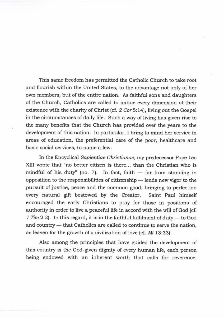 RichRaho's tweet photo. NEW: Pope Leo has written a letter to the US marking its 250th Anniversary; Leo writes: “Defending human life also includes welcoming, protecting, and assisting immigrants.. “ https://t.co/PuLn5wJNkO