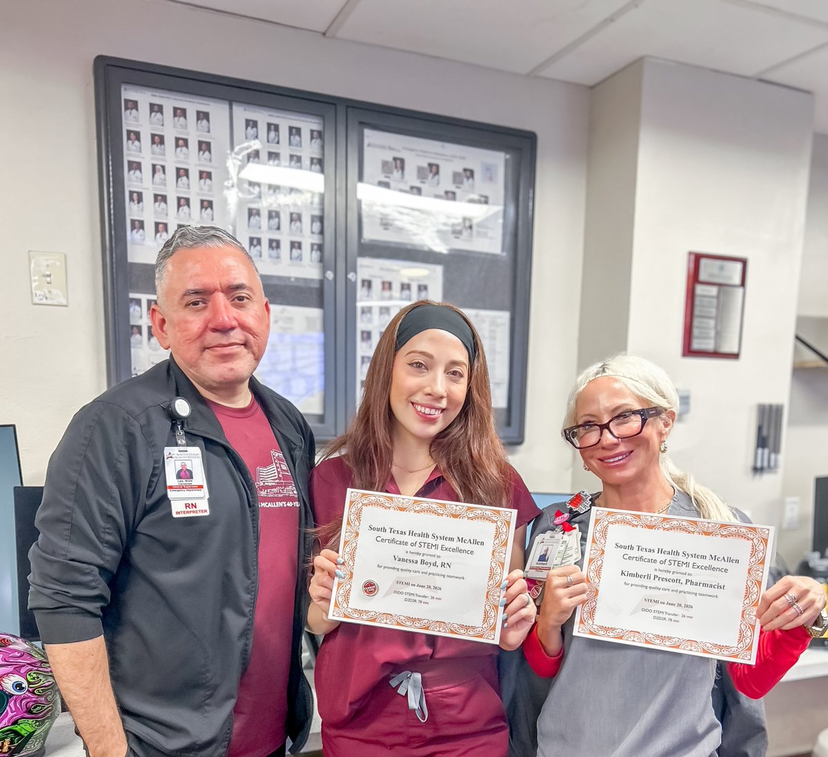 stxhealthsystem's tweet photo. Celebrating Swift, #LifeSavingAction: A special shoutout to the #STHSMcAllen #EmergencyDepartment team for their #rapidresponse in transferring a #STEMI (heart attack) patient to #STHSHeart in just 26 minutes, helping achieve a remarkable 78-minute door-to-balloon time. https://t.co/JIvzbeGzOH
