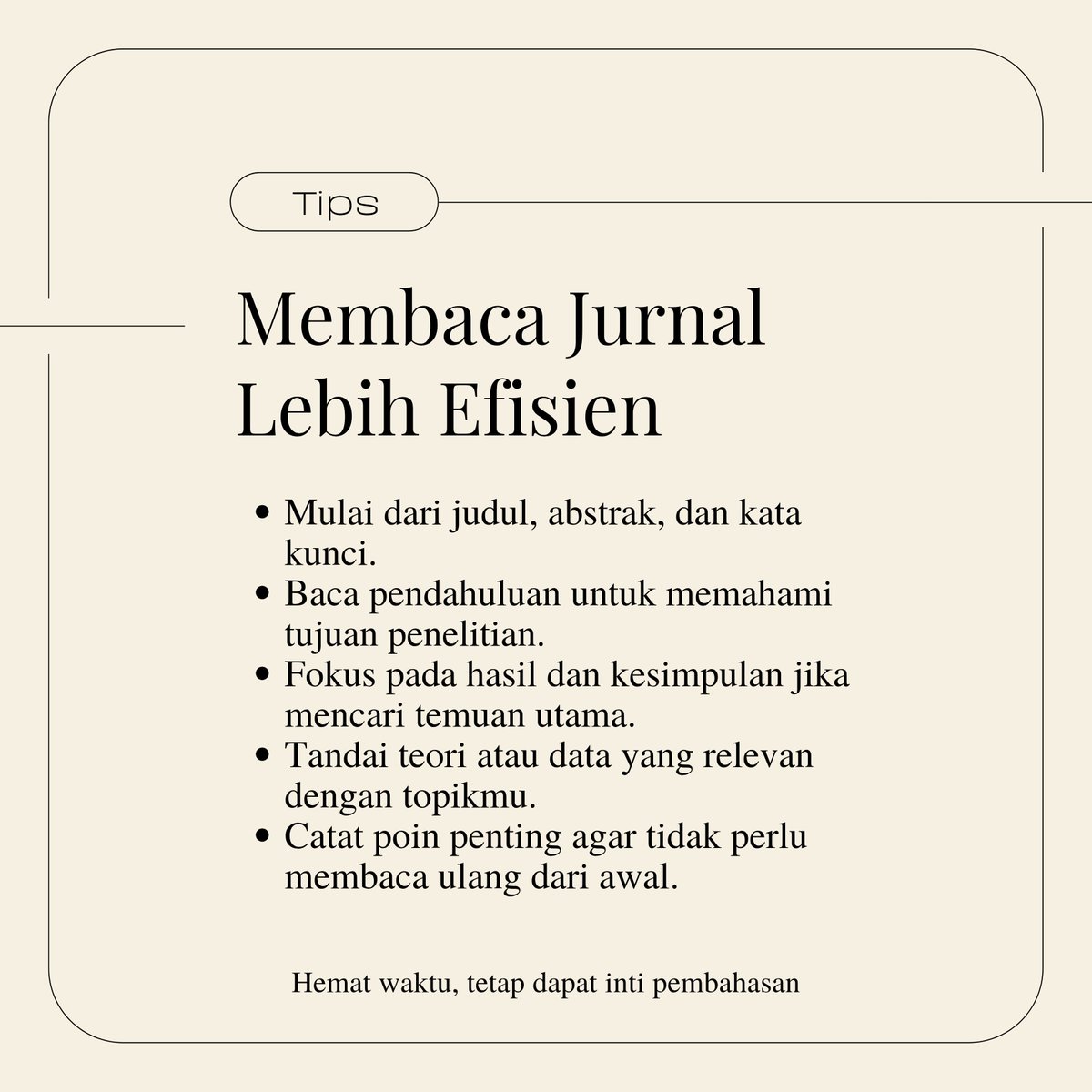 jokitugas_boi's tweet photo. Jurnal ilmiah memang panjang, tapi bukan berarti semuanya harus dibaca dari awal sampai akhir.
Kalau ingin lebih efisien, pahami dulu tujuan penelitiannya, lihat hasil utamanya, lalu tandai informasi yang benar-benar mendukung topikmu.
#tipsmembaca #jurnalilmiah #jokitugasppt https://t.co/1rjjSYypS3