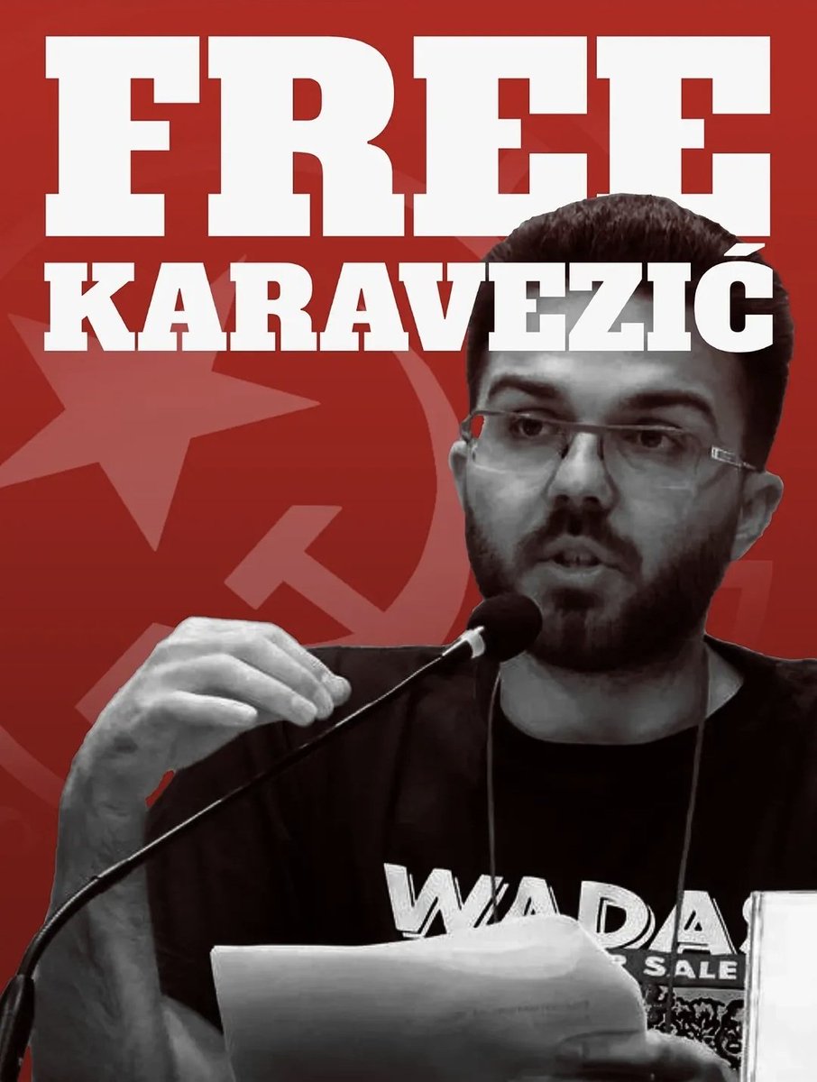 LaUJCE's tweet photo. Denunciamos la detención del compañero Miloŝ Karavezić, Secretario General de las Juventudes Comunistas de Yugoslavia, cuando iba a participar en una marcha contra la OTAN en Turquía

Exigimos su liberación inmediata y la de todos los detenidos por luchar contra la guerra. https://t.co/Cq0hnp7eeW