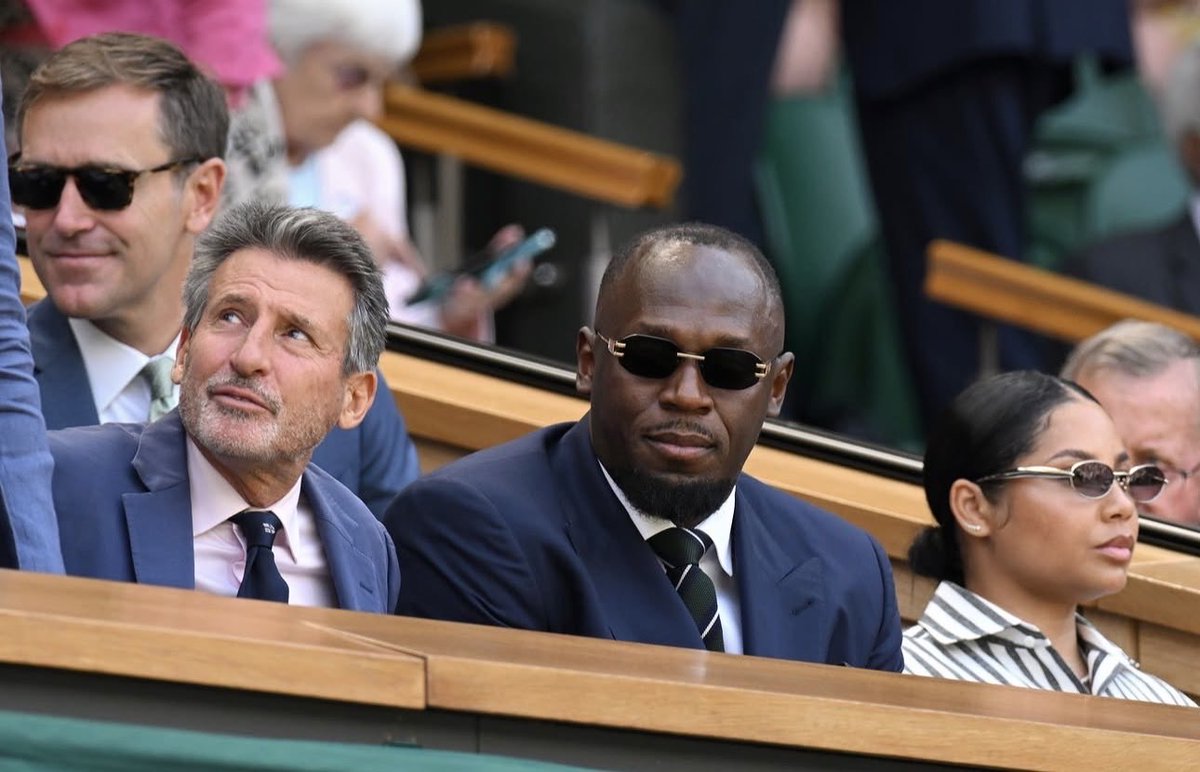 usainbolt's tweet photo. Wimbledon 🎾 https://t.co/q5Mj9oJucL