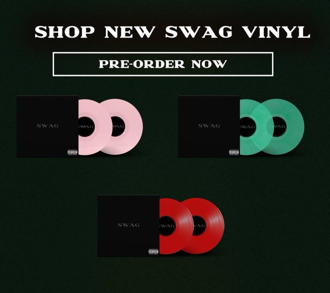 justinchartdata's tweet photo. Three new SWAG vinyl variants are now available on Justin Bieber's official website. Pre-order now! https://t.co/Hgxo6FBILr https://t.co/fN59khWieB