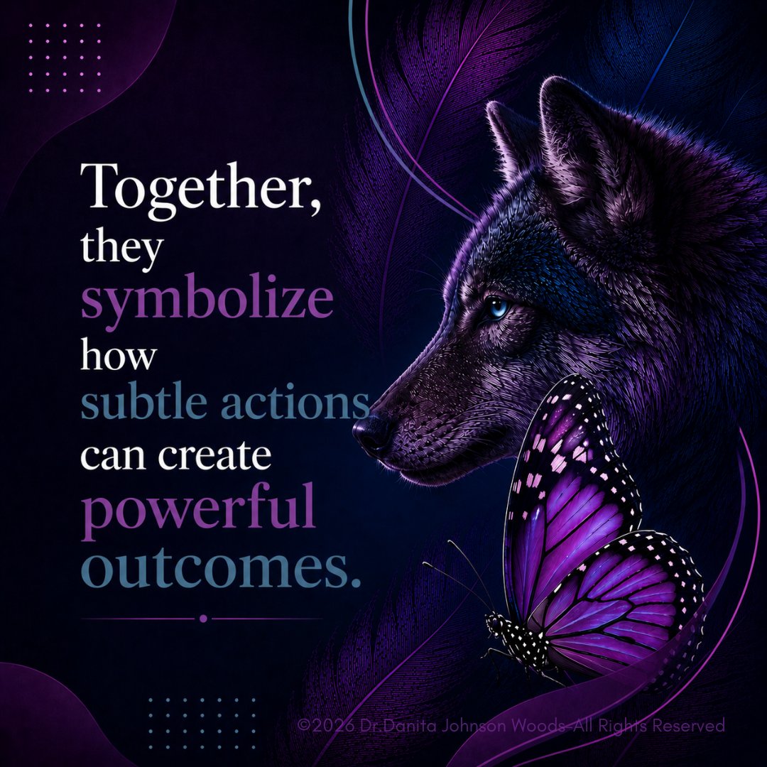drdanitajohnson's tweet photo. Transformation often begins with the smallest choices. 🦋🐺Are you embracing change like the butterfly or trusting your instincts like the wolf?Which one speaks to you today?#ItsInTheDetails #PersonalGrowth #MindsetShift #Leadership #GrowthJourney #DrDanitaJohnsonWoods https://t.co/hgACsiiXHO