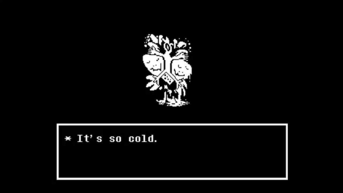 transapoIIo's tweet photo. i really hope we get something as spooky as the true lab in deltarune. the way snowdrake's mom is presented in battle, where her attacks dont even make it to the battle box, is sooo effective and i would love something in deltarune that leaves you as unsettled and upset https://t.co/lG5FyVHTOz