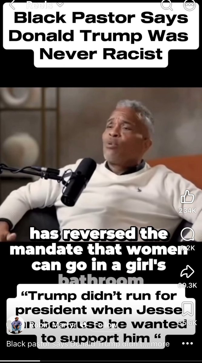 CarolynKoos's tweet photo. Reel… “Black pastor says Trump was never racist”https://t.co/lLwXQX1rpy https://t.co/4YGT1EvWw8