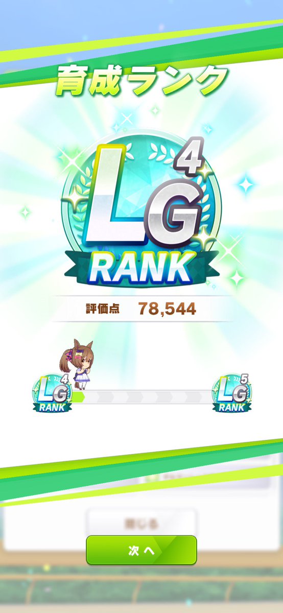 pinu00's tweet photo. 本格育成初っ端から切れ者引いて初のLG！

クラシックがだいぶ下振れだったのとテイオー🍊が無ければもっと伸ばせたかも https://t.co/0Oas716bRH