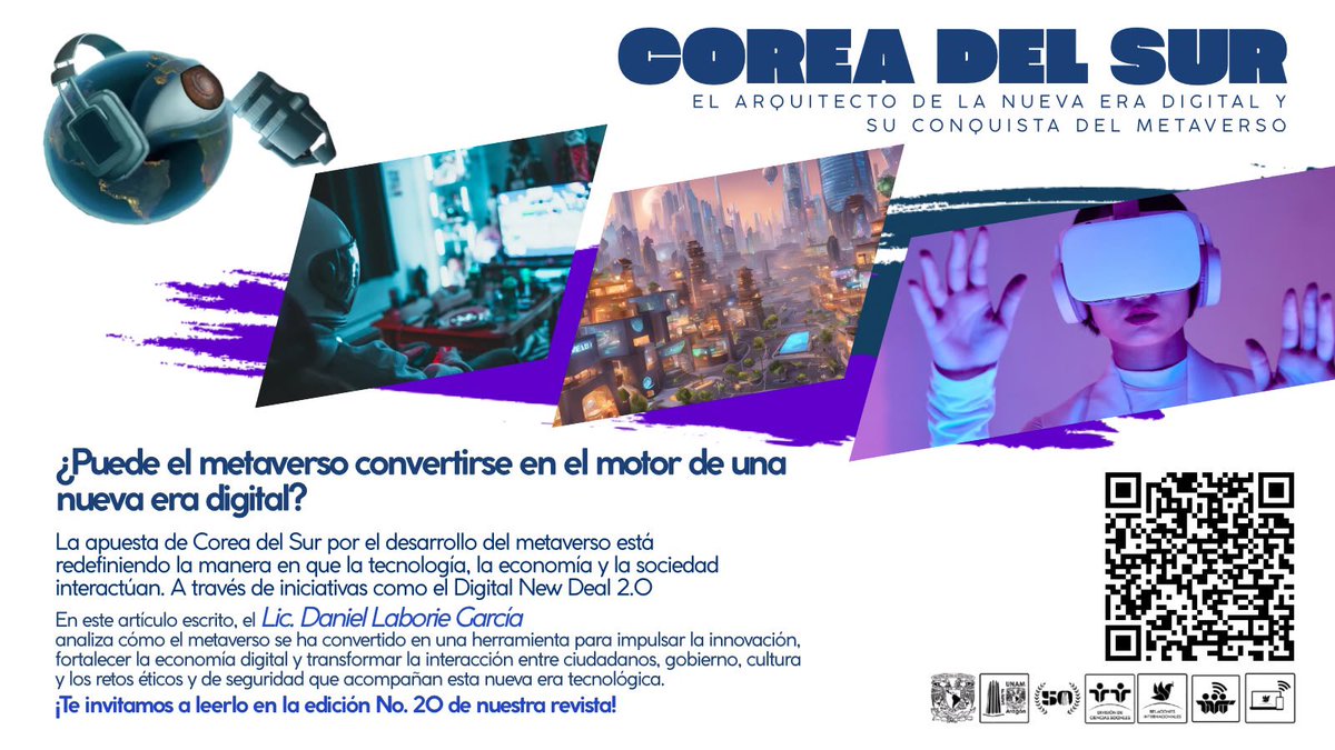 HorizontesInter's tweet photo. ¿Te imaginas realizar trámites gubernamentales, asistir a eventos🤖 

internacionales o explorar una ciudad sin salir de casa? Corea del Sur está impulsando una transformación digital a través del metaverso, con el objetivo de convertirse en un referente mundial en innovación. https://t.co/y4XW6soH0N