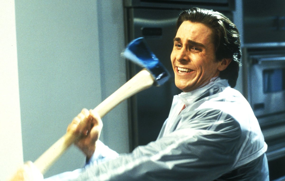 yungxirst's tweet photo. I GO PSYCHO, CRASH OUT LIKE I'M PATRICK BATEMAN https://t.co/2ApZFUQCGm