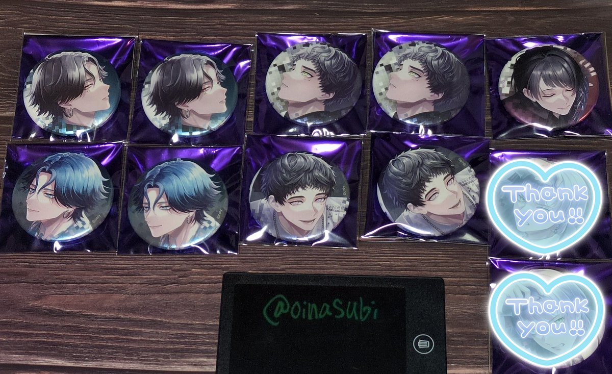 oinasubi's tweet photo. [交換]ブレマイ 2周年 マルイ　缶バッジ

[譲]祠堂·在間·御門·相沢·新名·神家·麻波

[求]恩田
缶バッジ黒⇄缶バッジ白での交換も可
大変難しいとは思いますが検索からでも気軽にお声掛けください
交換方法は郵送での対応となります https://t.co/MbTkM314KG