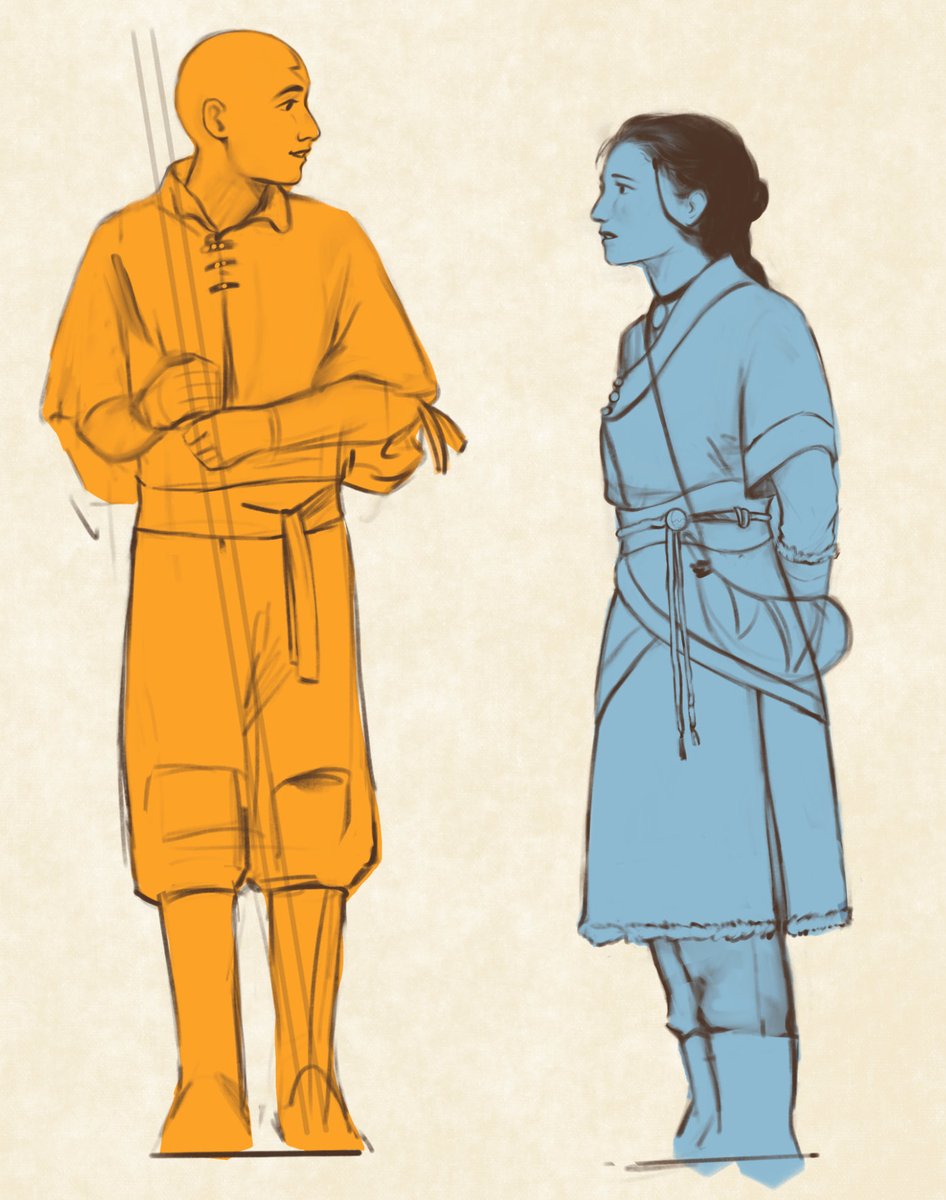 ziggyzagart's tweet photo. some art of them as teens #kataang #wip https://t.co/tQjial6fBs