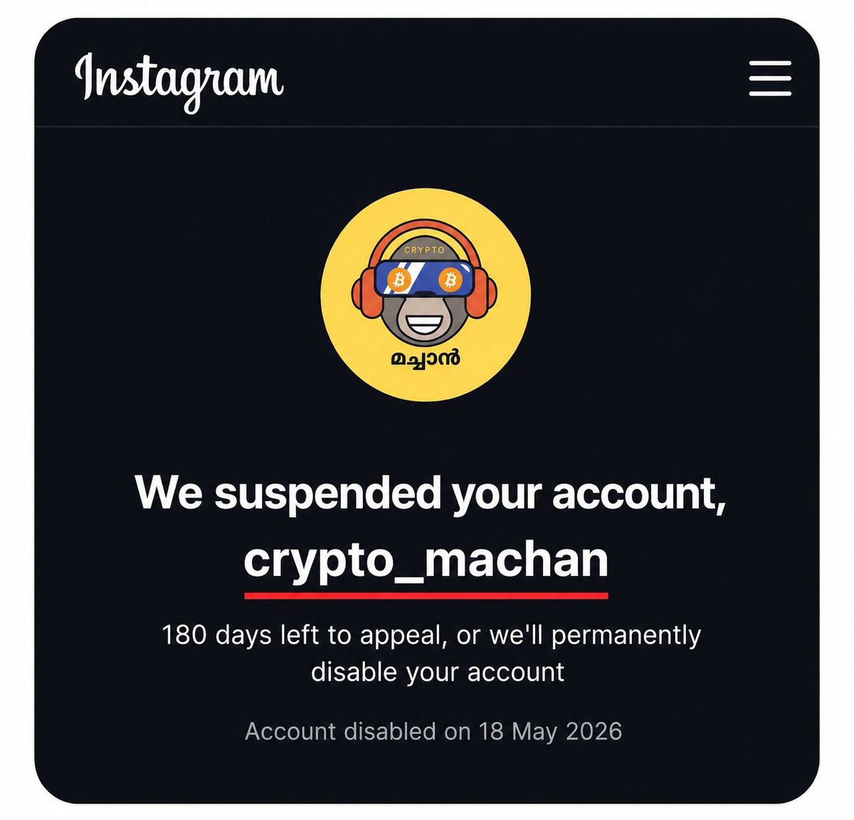 CryptomachanX's tweet photo. @Meta, this has been incredibly frustrating.
Your AI wrongly disabled my Instagram account with 600,000+ followers—a community I spent 3 years building.
As an Instagram content creator, I have one question: What priority do creators like me receive?
While illegal and harmful content often remains on the platform, a legitimate creator who has consistently driven engagement has been waiting 31+ days with no resolution.
It's disappointing that a multi-billion-dollar company can't resolve the case of a genuine creator within a reasonable time.
Please review my case manually and restore my account.
#Instagram #Meta #CreatorSupport @mosseri