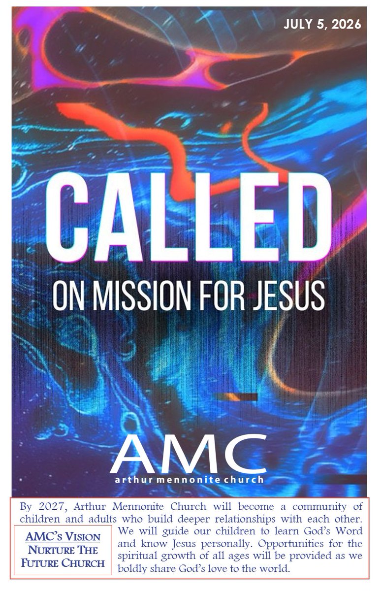 ArthurMennonite's tweet photo. THIS SUNDAY
"On Mission For Jesus" Acts 17:16-34
What idols or gods are we allowing to consume our time, attention, and maybe even worship, that are distracting us from our one true God in Jesus Christ? 
This week's bulletin: https://t.co/PzpgR5WnvO https://t.co/6EM0WPgwXD