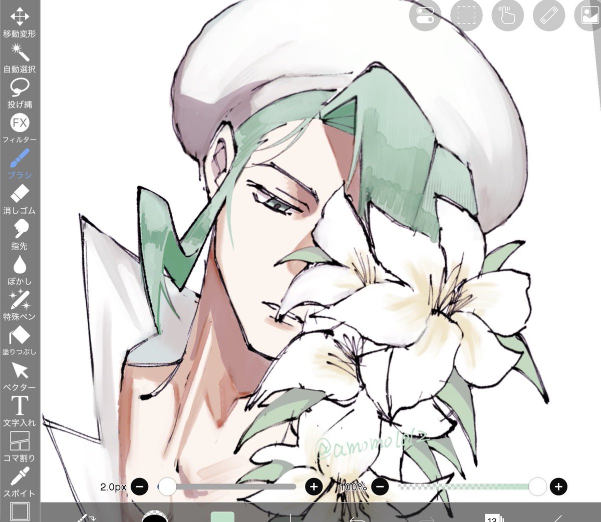 amomo1012's tweet photo. 前描いた没絵 https://t.co/fITtX0EyiB