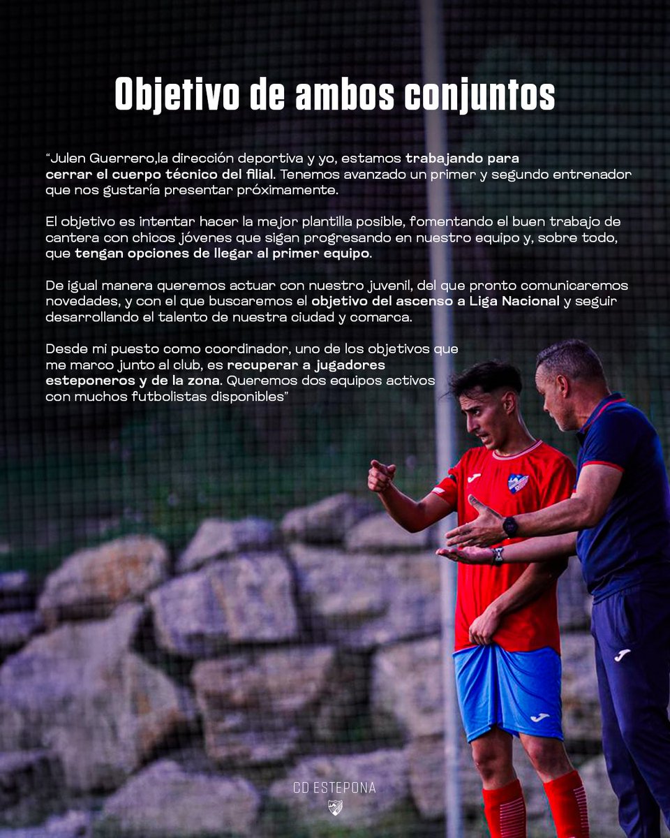 CDE_Cantera's tweet photo. 🎙️ Antonio Sánchez, coordinador deportivo del filial y juvenil A, nos cuenta como avanza la planificación deportiva

Junto al manager general Julen Guerrero (@8julenguerrero), están trabajando para nuestra cantera tenga un día a día cercano a la profesionalidad del primer equipo. https://t.co/gqkdm9sIsB