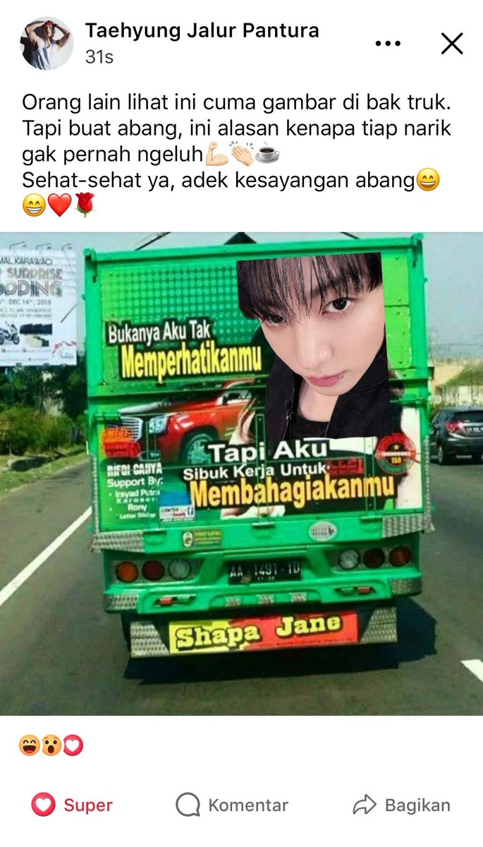 VKonakoo's tweet photo. Au two tweet Taekook 

Kopling, Klakson, dan Kamu🤣🤣☕❤️ https://t.co/1uutMLbLit