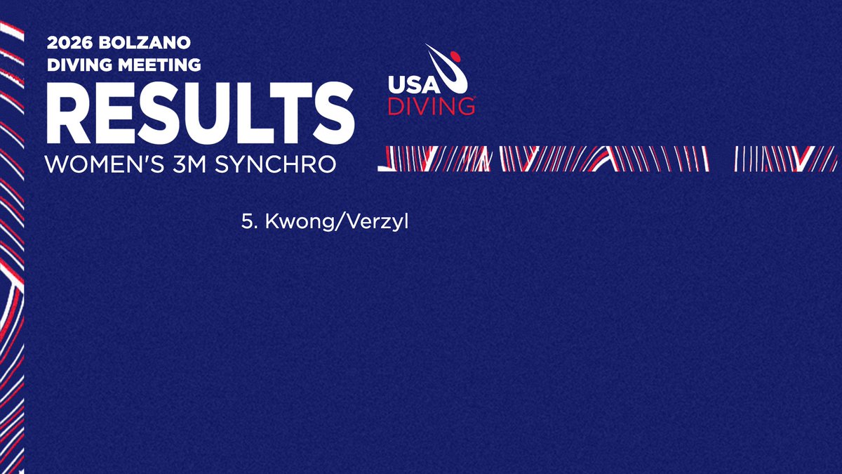 USADiving's tweet photo. Results from the Women's 3m Synchro at the 2026 Bolzano Diving Meeting. https://t.co/HVnPA10lge