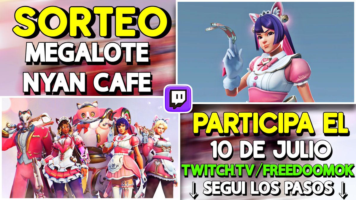 MisaaOrtizOk's tweet photo. ⚠️SORTEO MEGALOTE NYAN CAFE ⚠️
🎁Diseños Ultras
• Requisitos:
👤Seguirme en X, Twitch e Instagram.
👥Menciona un amig@ + tu user en Twitch.
🔄RT y LIKE💙
🗓️Sorteo: 10/07 x Twitch

• Muchas gracias a Blizzard y @OverwatchLATAM por los códigos!

#OverwatchLATAM
#OWLATAMNyanCafe https://t.co/jeAGVyabah