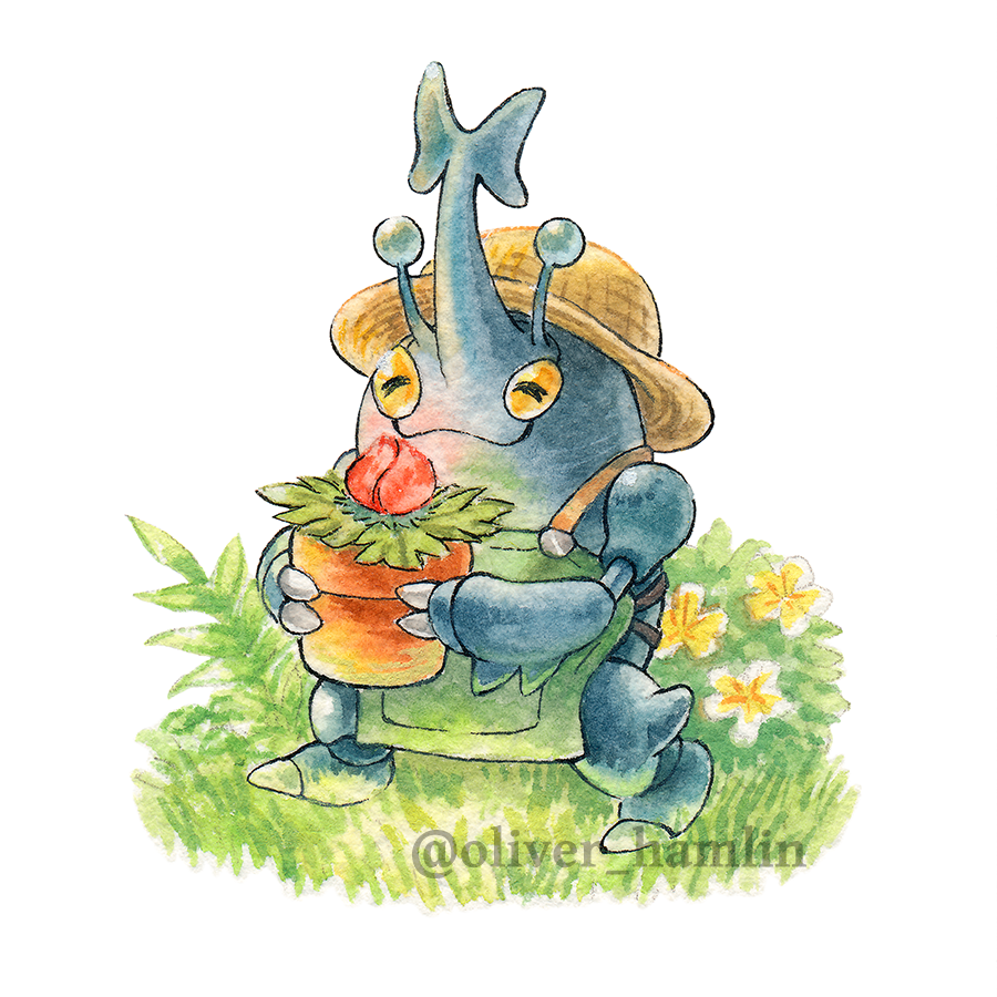 OliverHamlin's tweet photo. Summer Gardening with Heracross https://t.co/W2gzscQz1P