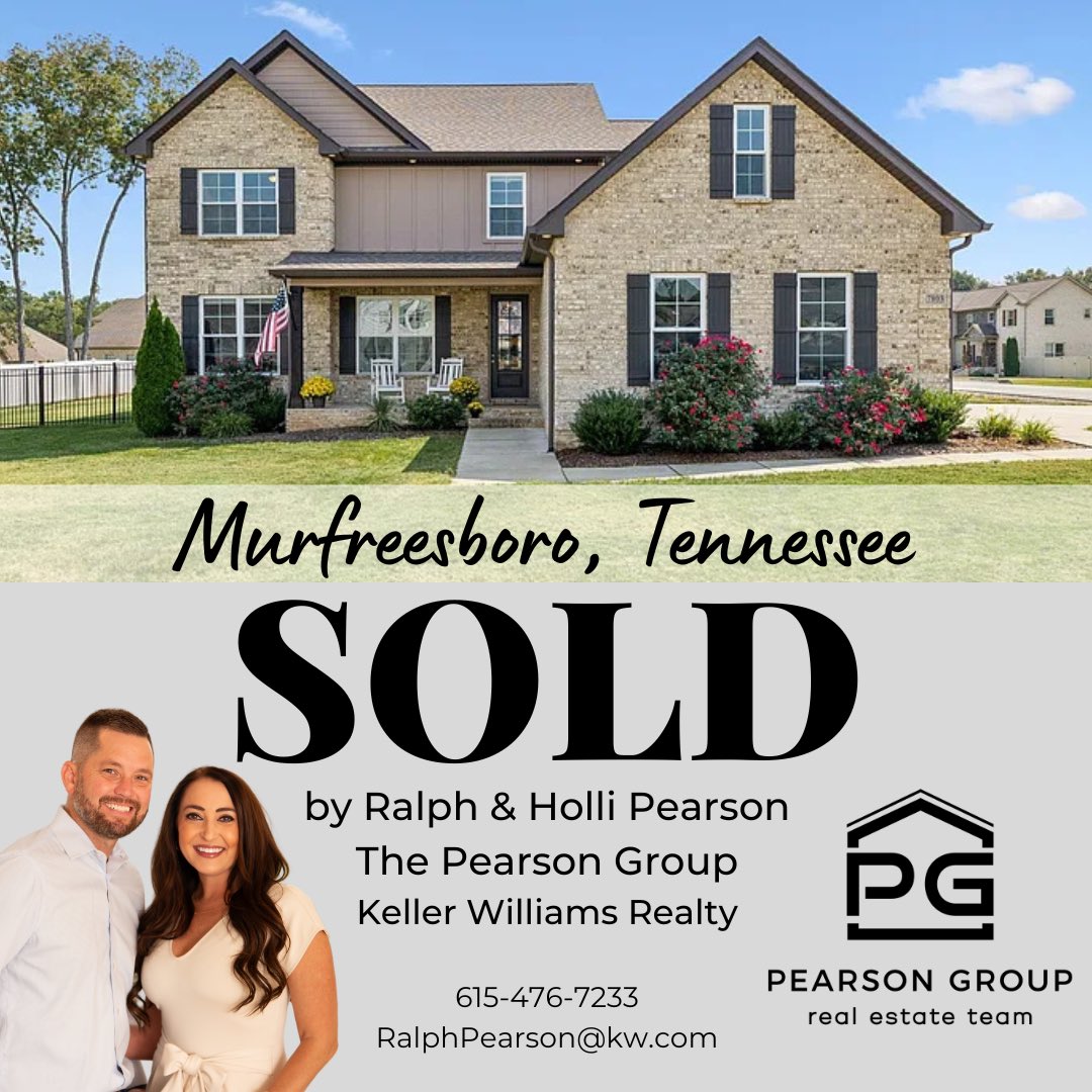 HolliRealtor's tweet photo. 🔑✨𝐒𝐎𝐋𝐃✨🔑
📍 in Murfreesboro, TN

𝐑𝐚𝐥𝐩𝐡 &amp; 𝐇𝐨𝐥𝐥𝐢 𝐏𝐞𝐚𝐫𝐬𝐨𝐧
REALTORS®
𝐓𝐡𝐞 𝐏𝐞𝐚𝐫𝐬𝐨𝐧 𝐆𝐫𝐨𝐮𝐩
𝐨𝐟 𝐊𝐞𝐥𝐥𝐞𝐫 𝐖𝐢𝐥𝐥𝐢𝐚𝐦𝐬 𝐑𝐞𝐚𝐥𝐭𝐲

📲615-476-7233
📧RalphPearson@kw.com
office: 615-895-8000

https://t.co/pJYTku7ni4 https://t.co/ixSzkgmFHP