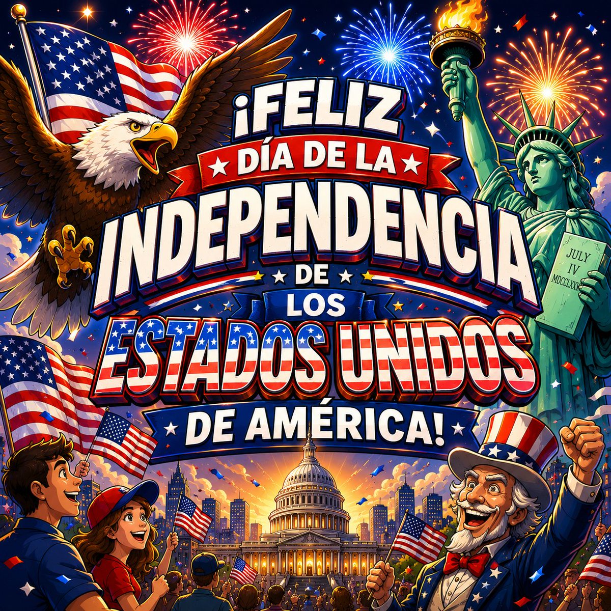 ofnogua's tweet photo. 🇺🇸 ¡Feliz Día de la Independencia de Los Estados Unidos de América! 🎆
#4DeJulio #IndependenciaUSA #Happy4thOfJuly https://t.co/YbBDR5AyFZ