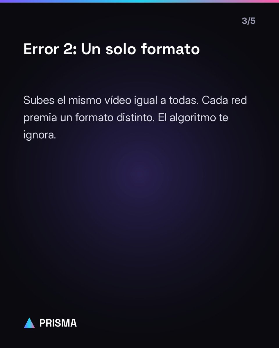 CarlitoFluito's tweet photo. Llevas meses diciendo que 'tienes que estar en redes' y sigues invisible. No es vagancia: son 3 errores. Te los enseño (y cómo PRISMA los borra). Desliza → https://t.co/sMAOavkack