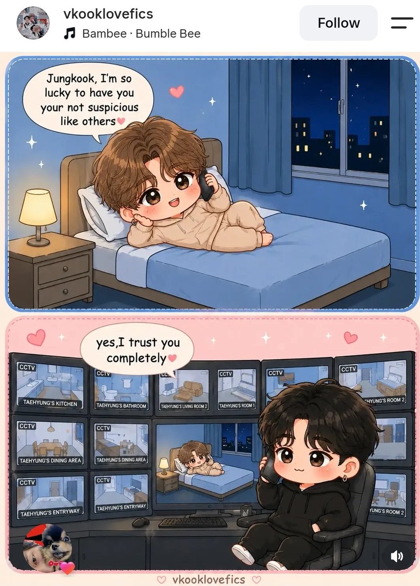 MissBadSpeller's tweet photo. I totally enjoy all these #taekook comics in ig. This one is particularly funny. https://t.co/8dDZfdagFh