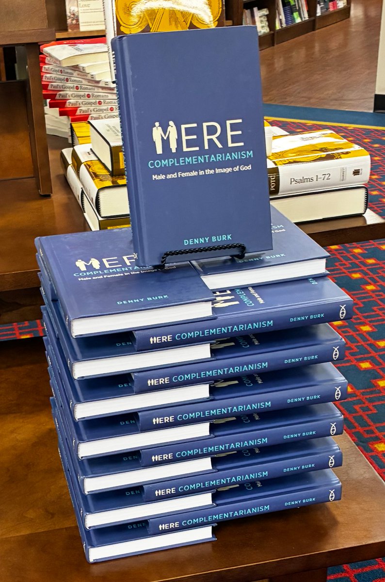 DennyBurk's tweet photo. My new book is titled "Mere Complementarianism." @SBTS already has copies for sale in the bookstore, even though the release date isn't until July 14.

You can pre-order a copy now through Amazon or wherever you buy books. See Amazon link in thread below. https://t.co/QSSQsSNbo5