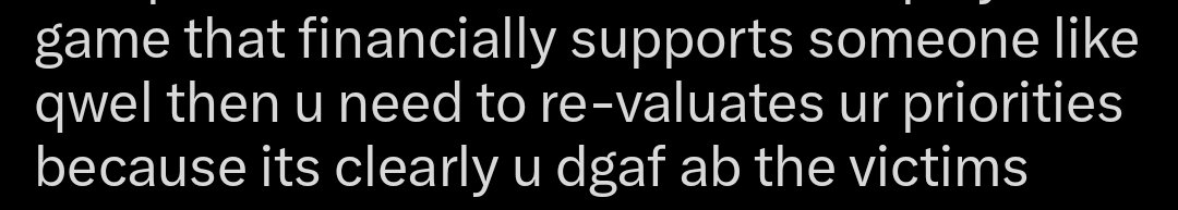 queeriocheeriou's tweet photo. @mochqax @Squiggle_pop @louiseberrypie This is genuinely such a stupid statement brodude
Do you even hear yourself??

"You still playing this game you have an emotional attachment to which I will shame on you because I didn't have the same experience and won't understand the fact that we're all https://t.co/bedYOKyCl7