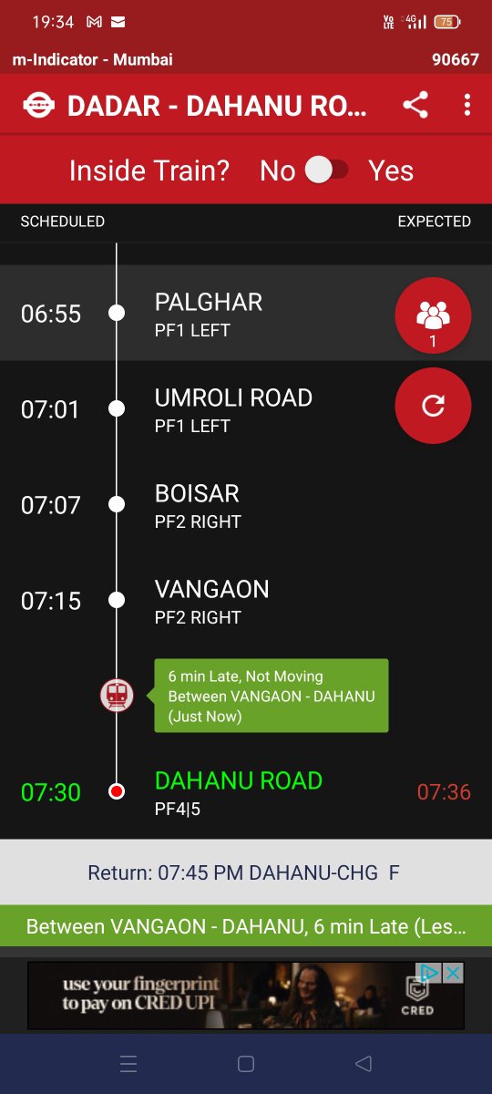 manishbhupta's tweet photo. @drmbct 
Sir, You said that Extended Dahanu Virar local reached 6 Minutes Late https://t.co/89i07po6RW