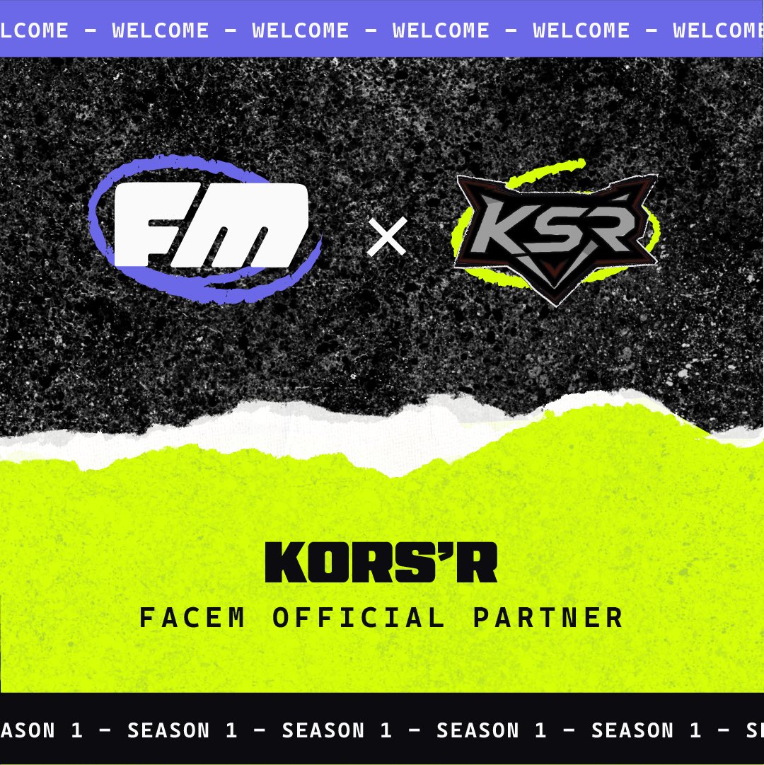 Facem_gg's tweet photo. PARTNERSHIP 🔥

We’re welcoming @Korsr_eSports among our Partner Teams for Season 1!

Can’t wait to see you compete and grind the leaderboard 👀 https://t.co/PeXhfTHjhP