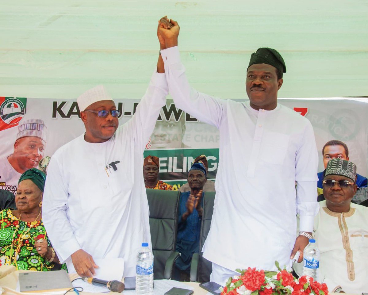 KaleKawuKwara's tweet photo. Today, our Deputy Governorship candidate was officially unveiled, in the person of Rev. COS Fawenu.
The event held at the PDP State Secretariat, marked another milestone in the Party's preparations for the 2027 elections.

The Kawu/Fawenu ticket is a credible and competent team💪 https://t.co/1u3D4PJ2i8