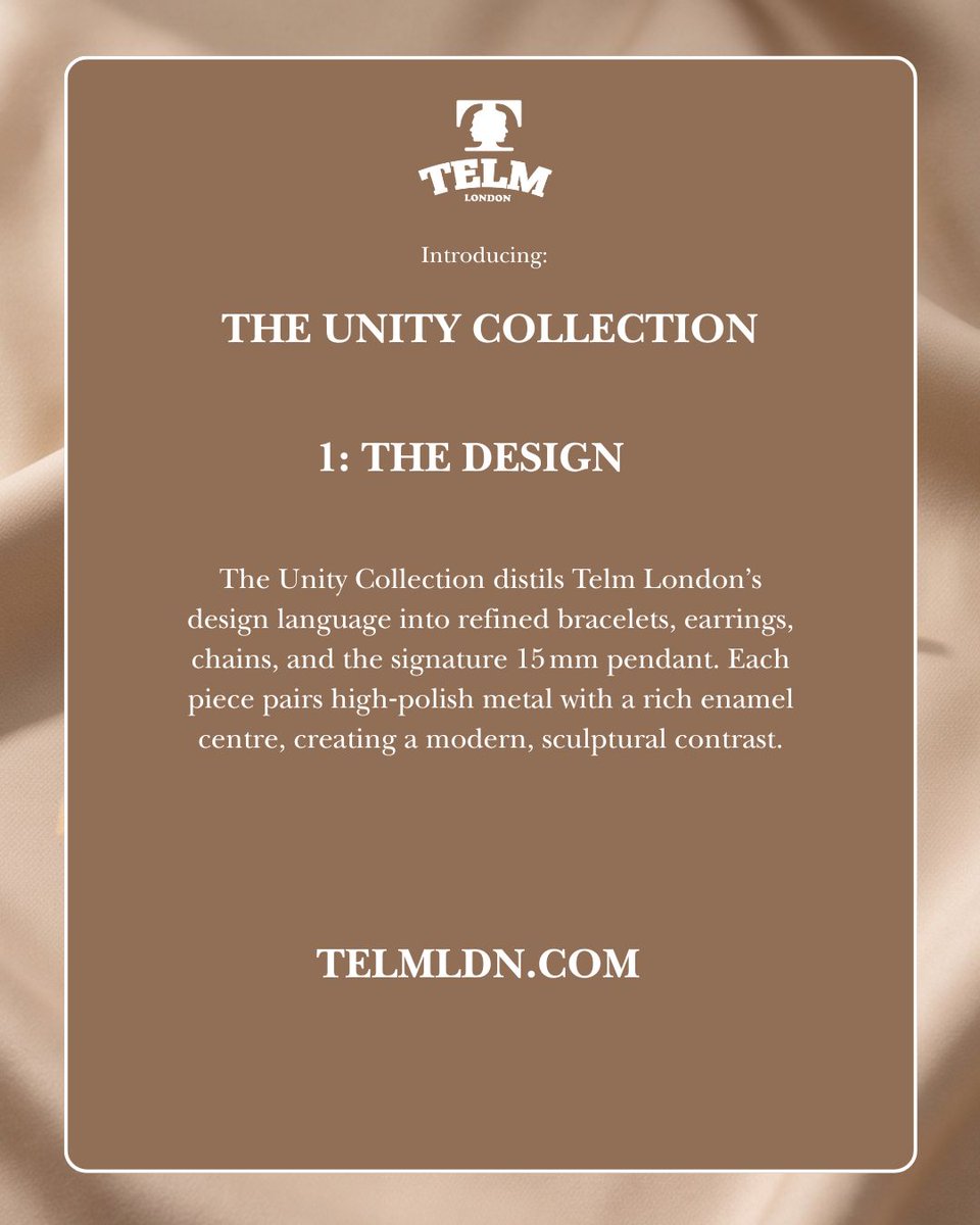 TelmLondon's tweet photo. Introducing - The Unity Collection: 1) THE DESIGN

The Unity Collection distils Telm London’s design language into refined bracelets, earrings, chains, and the signature 15 mm pendant. 

First 50  pre-orders include an exclusive mystery gift.  Launching 31st July! #FineJewellery https://t.co/cAOKTfktLy