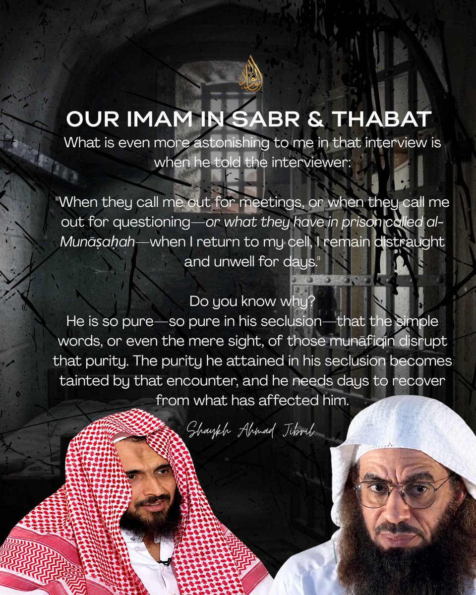 faarisutawhid's tweet photo. When Allah said:

إنما يخشى الله من عباده العلماء 

Without taqwa (obvious from how those magicians worship Tawāghīt)

How are they Scholars, but a Shaykh steadfast on haqq for years, testified for by other giant scholars is not?

#الحرية_للشيخ_وليد_السناني
#ImamOfThabatAndSabr https://t.co/x1ZlegAA9v